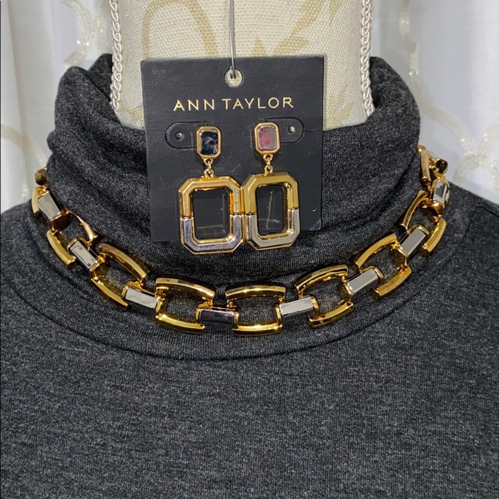 Anne Taylor Gold silver plated chocker / earrings